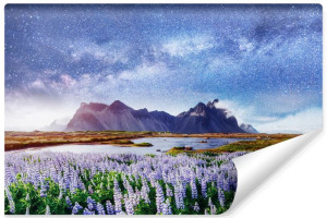 Fototapeta DEKORACYJNA do Salonu Góry Gwiazdy Pejzaż 3D 270cm x 180cm