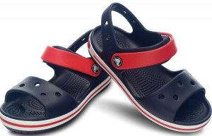 Sandały Crocs Crocband Sandal Kids granatowo czerwone 12856 485