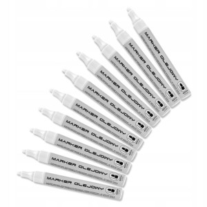 10x Marker Olejowy do Opon Pisak Olejny Biały