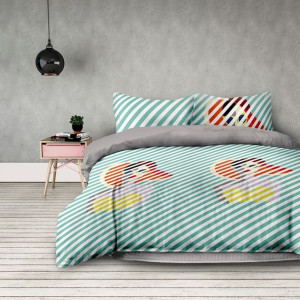 Ameliahome Pościel Z Mikrofibry Basic Retrogirl 135x200+50x75*1