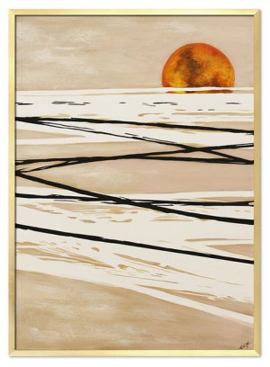 Obraz z zachodem słońca 53x73cm obraz ręcznie malowany na płótnie w ramie