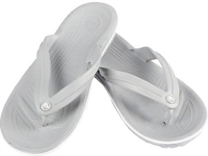 Japonki Crocs Crocband Flip jasny szaro biały 11033 00J