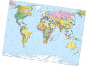 Fototapeta Polityczna Mapa Świata World Map 254x184cm