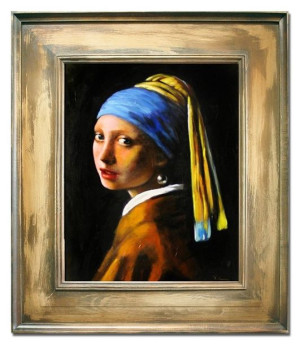 Obraz olejny ręcznie malowany na płótnie 66x76cm Jan Vermeer Dziewczyna z p