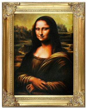 Obraz olejny ręcznie malowany na płótnie 37x47cm Leonardo da Vinci Mona Lis