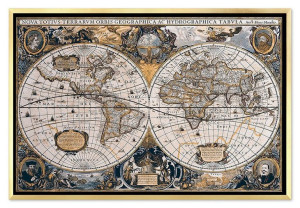 Obraz na płótnie mapa świata 63x93cm
