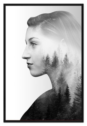 Obraz na płótnie czarno-biały minimalizm 63x93cm