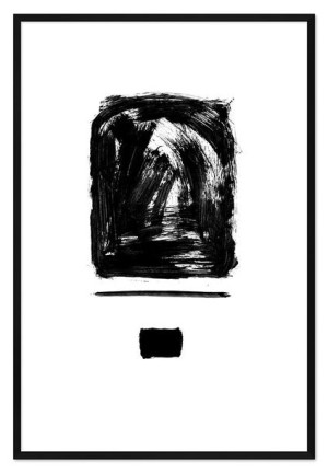Obraz na płótnie czarno-biały minimalizm 63x93cm