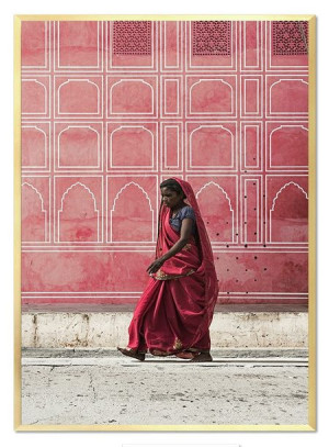 Obraz na płótnie kobieta w Indiach 53x73cm