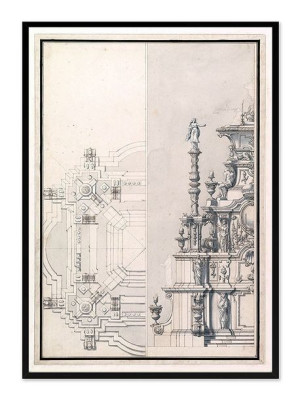Obraz na płótnie plan rysunek techniczny 53x73cm