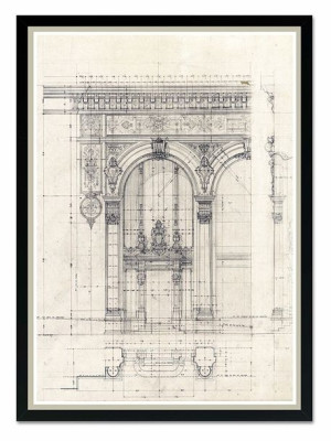 Obraz na płótnie plan rysunek techniczny 53x73cm