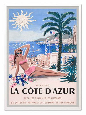 Obraz na płótnie plaża retro 53x73cm