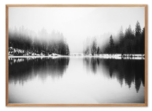 Obraz na płótnie czarno-biały minimalizm 53x73cm