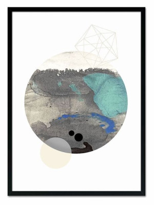 Obraz na płótnie abstrakcja w kole 53x73cm