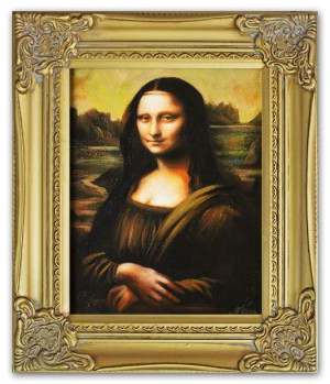 Obraz olejny ręcznie malowany na płótnie 27x37cm Leonardo da Vinci Mona Lis
