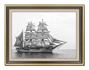 Obraz na płótnie statek 33x43cm
