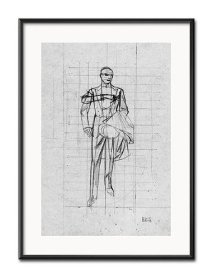 Obraz szkic postaci 31x41cm