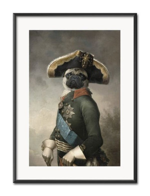 Obraz pies w mundurze 31x41cm