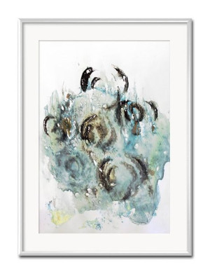 Obraz niebieska abstrakcja 31x41cm