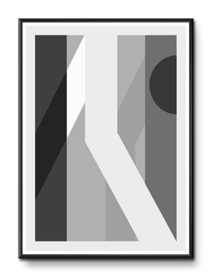Obraz czarno-biały minimalizm 31x41cm