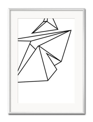 Obraz do pracowni statek zpapieru rysunek 31x41cm