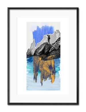 Obraz do salonu górska abstrakcja 31x41cm