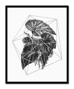 Obraz na płótnie czarno-biały minimalizm 43x53cm
