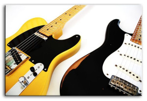 Obraz dla muzyka 90x60cm gitara elektryczna plakat na płótnie
