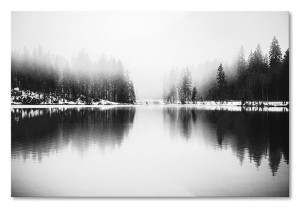 Obraz na płótnie czarno-biały minimalizm 60x90cm