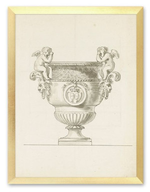 Obraz na płótnie puchar szkic 33x43cm