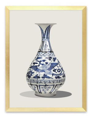 Obraz na płótnie chiński wazon 33x43cm
