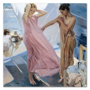 Obraz na płótnie dziewczyny na plaży 60x60cm