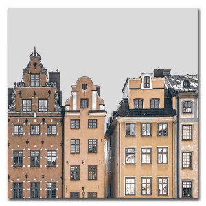 Obraz na płótnie stara kamienica 60x60cm