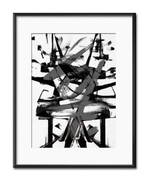 Obraz czarno-biały minimalizm 21x26cm