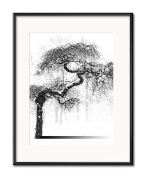 Obraz czarno-biały minimalizm 21x26cm