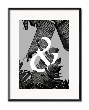 Obraz czarno-biały minimalizm 21x26cm