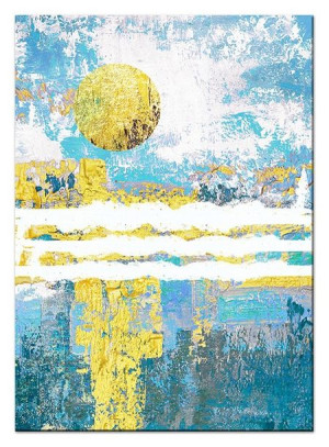Obraz na płótnie zachód słońca nad morzem abstrakcja 50x70cm