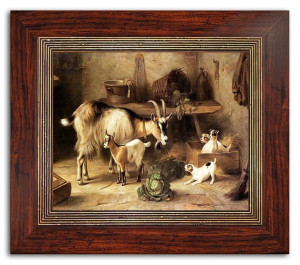 Obraz na płótnie 31x36cm zwierzęta w domu