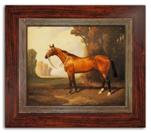 Obraz na płótnie 31x26cm kary koń