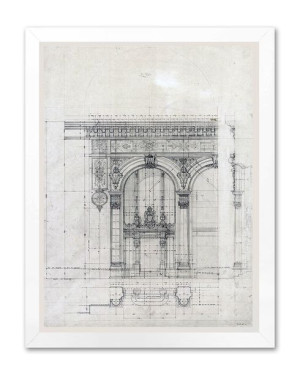 Obraz na płótnie plan rysunek techniczny 33x43cm