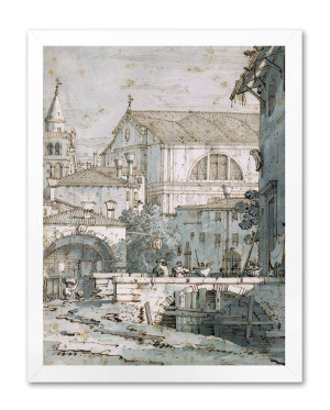 Obraz na płótnie miasto rysunek 33x43cm