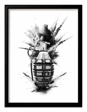 Obraz na płótnie czarno-biały minimalizm 33,5x43,5cm