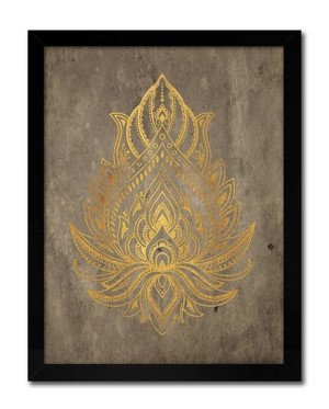 Obraz na płótnie złota mandala 33x43cm
