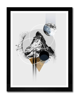 Obraz na płótnie abstrakcja w kole 33x43cm