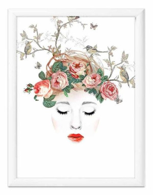 Obraz na płótnie pani wiosna 33x43cm