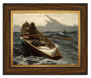 Obraz na płótnie łódź 27x32cm