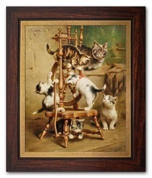 Obraz na płótnie 31x26cm małe kotki