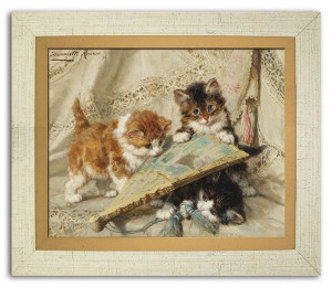 Obraz na płótnie 32x27cm rude kotki