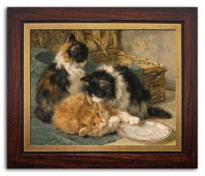 Obraz na płótnie 31x26cm małe kotki