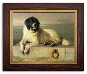 Obraz na płótnie 31x26cm biały pies